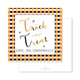 Gingham Trick or Treat Tag