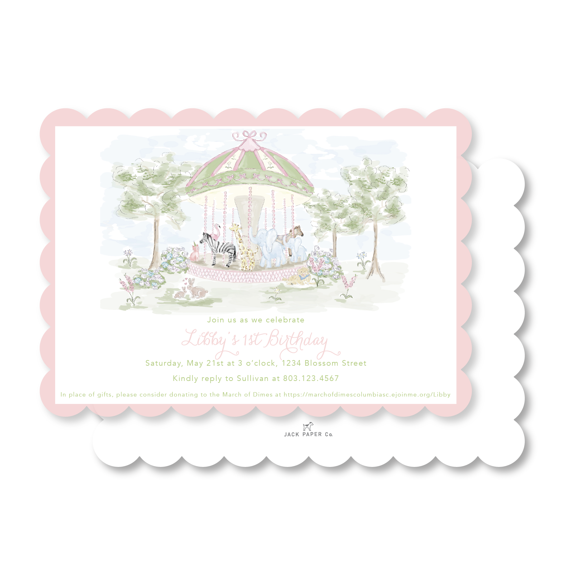 Birthday Carousel Invitation Jack Paper Company