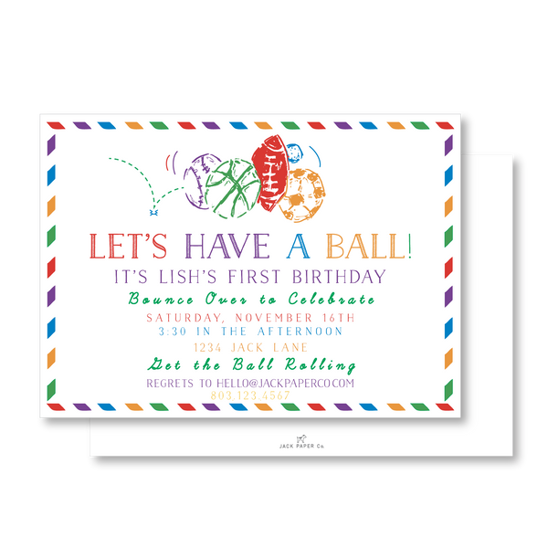 Let's Have a Ball Invitation