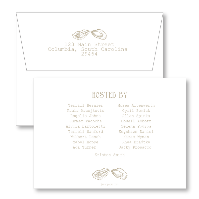 Oysters and Cheer Invitation