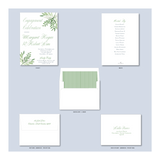 Simple Green and White Invitation