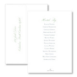 Simple Green and White Invitation