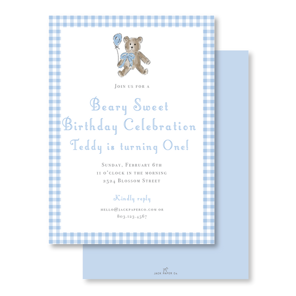 Beary Sweet Celebration Invitation