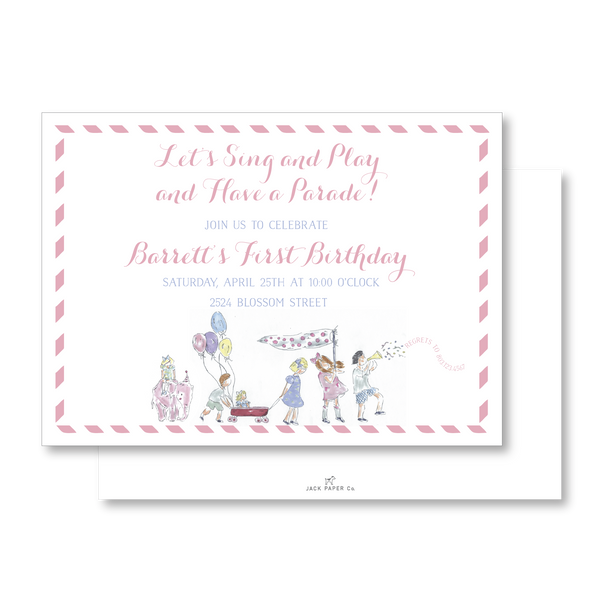 Birthday Parade Invitation Jack Paper Company