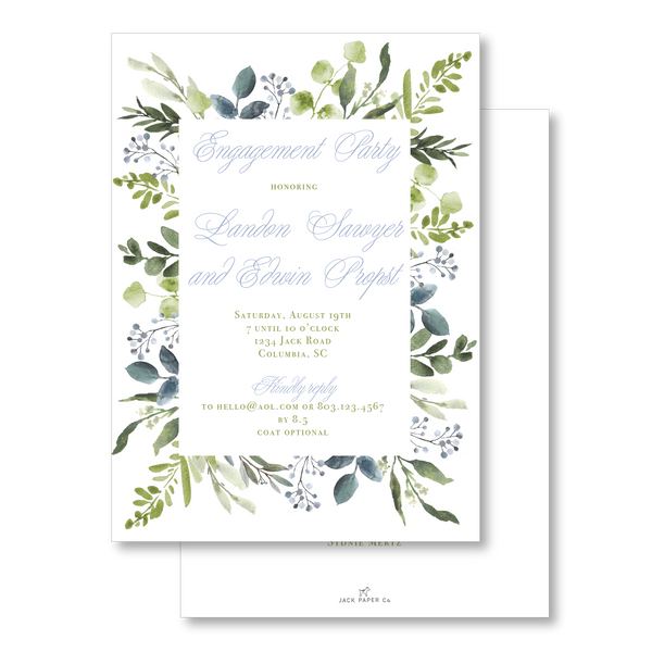 Ferns and Greenery Invitation