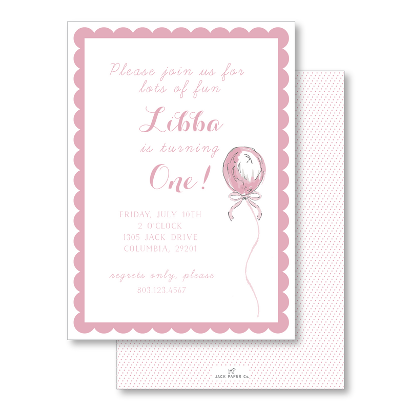 First Balloon Invitation