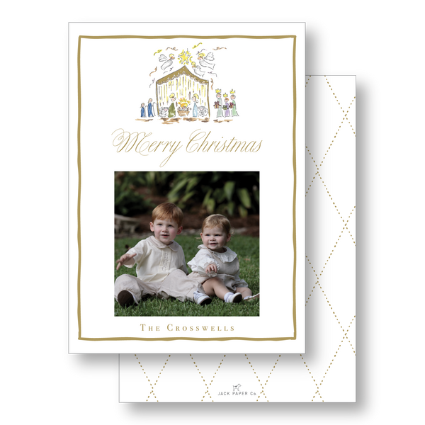 Golden Nativity Card