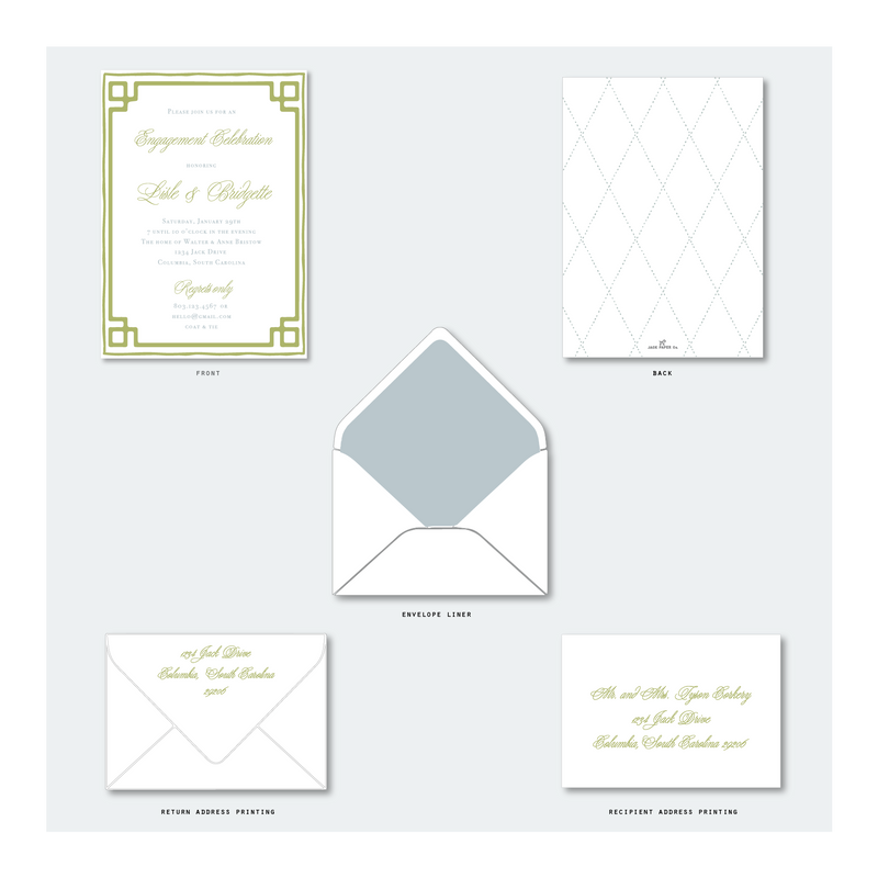 Key Invitation Greek Key Invitation – Jack Paper Company