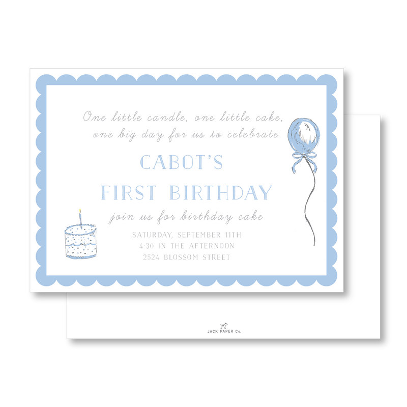 One Little Candle Invitation