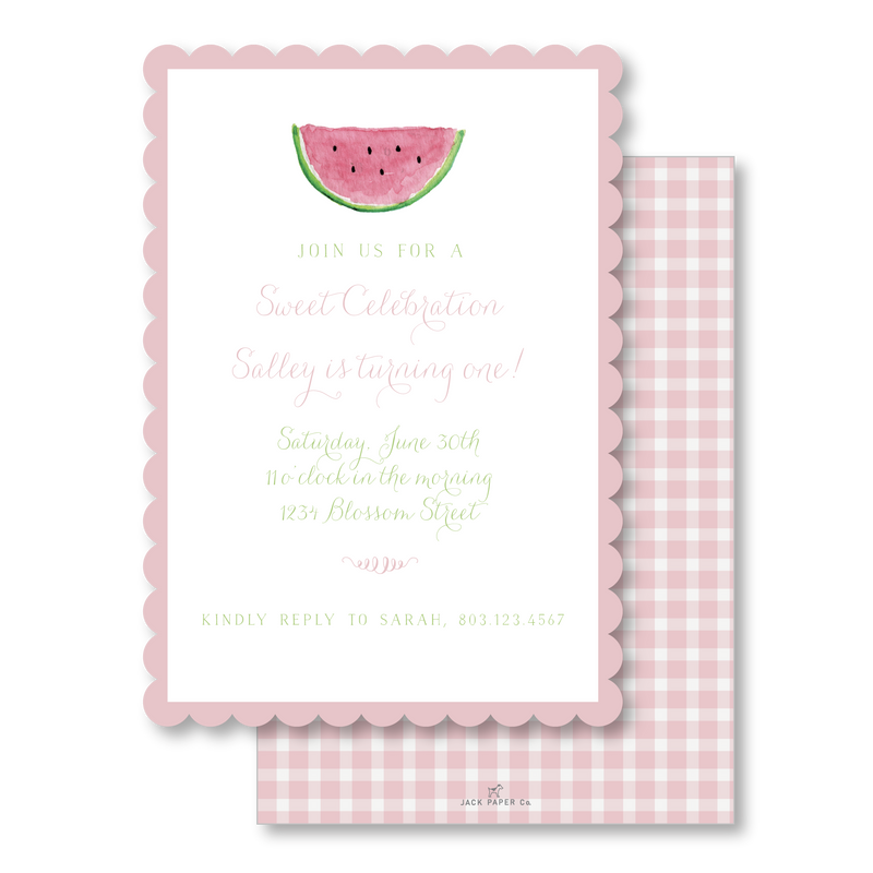 Sweet Watermelon Celebration Invitation