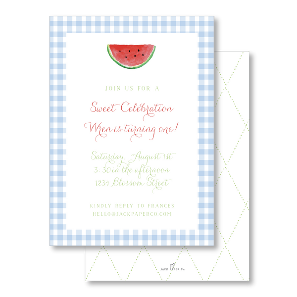 Sweet Watermelon Celebration Invitation