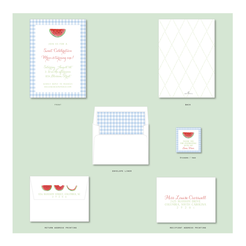 Sweet Watermelon Celebration Invitation